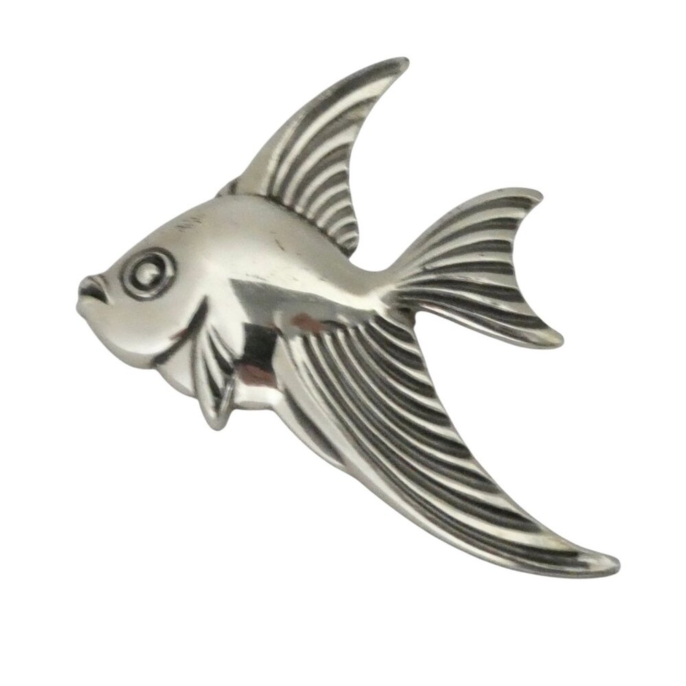 vtg 40s FORSTNER sterling silver fish brooch